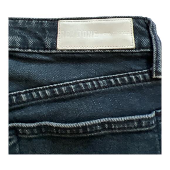 Re/Done Jeans Womens 26 Skinny Button Fly Low-Rise Worn Black Cotton Blend USA - Picture 10 of 13